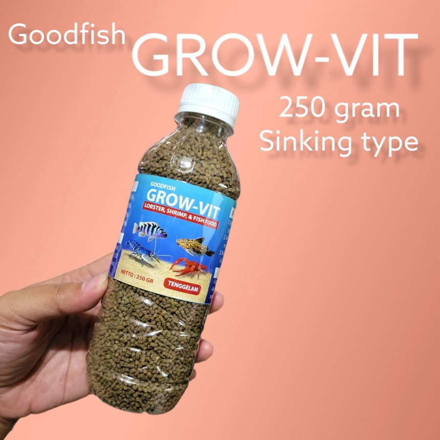 GROW VIT GOODFISH PAKAN UDANG LOBSTER IKAN DASAR PELET TENGGELAM