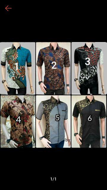 Bisa Cod ( Bayar Ditempat ) Berbagai Motif Batik Katun Kemeja Batik Pria Lengan Pendek Terviral