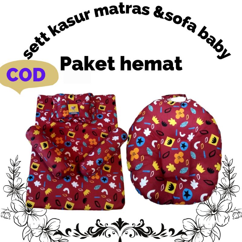 Kasur bayi / kasur baby/ sofa baby/ sofa bayi/ paket hemat 2 in 1 kasur matras&amp;sofa baby multifungsi / set selimbut&amp;samping polos baby