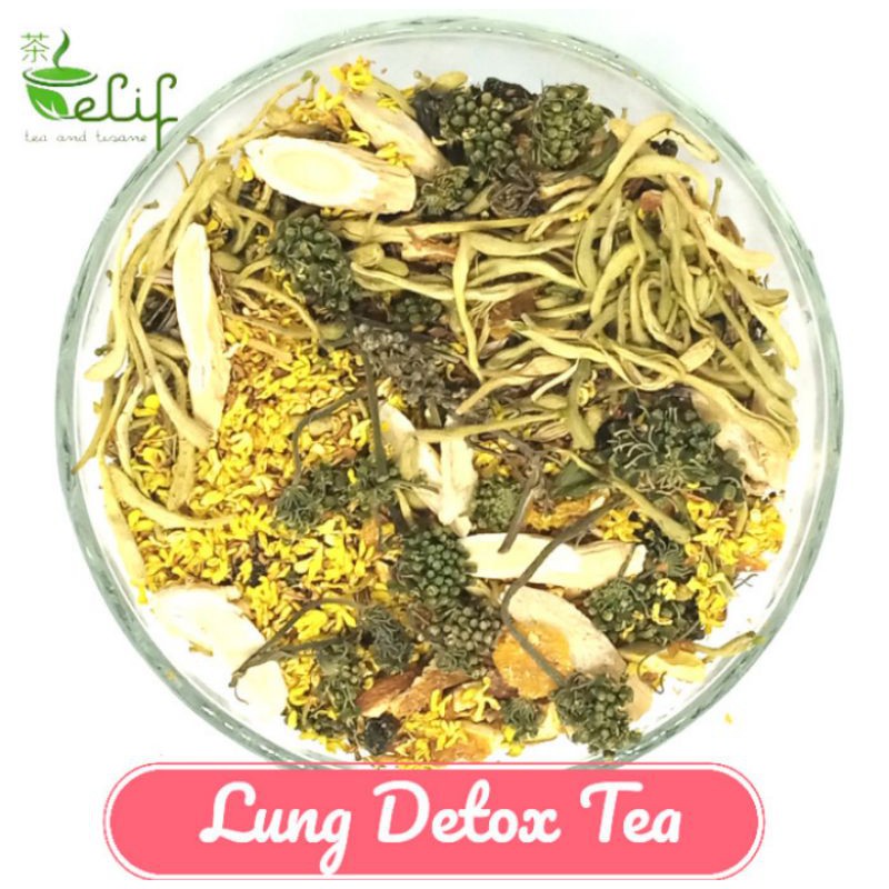 

ELIF TEA Lung Detox Tea : Gynostemma, Osmanthus, Lemon Balm, Honeysuckle