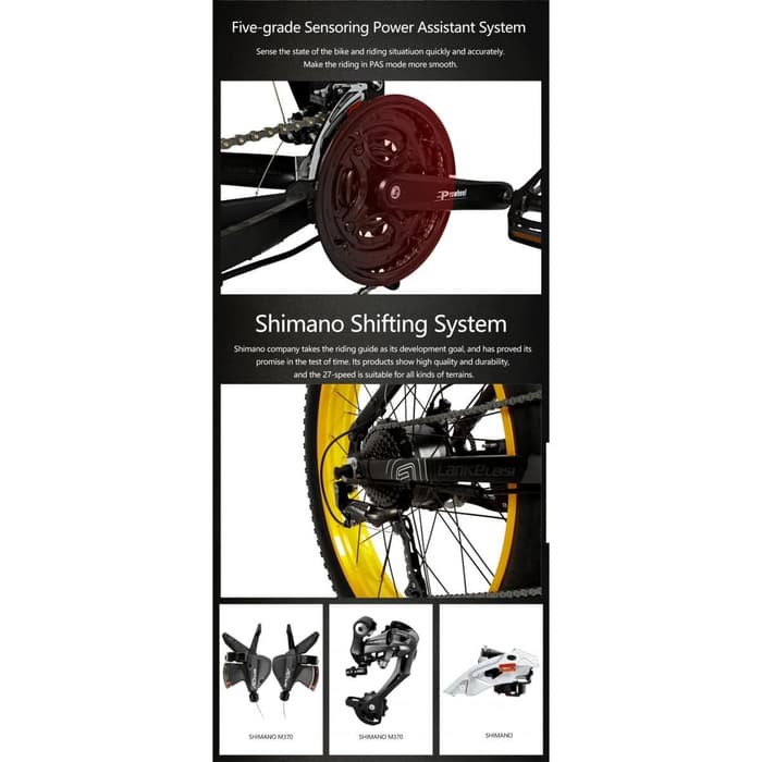 Sepeda listrik Elektrik Lankeleisi Xt750 fat 48V 10AH 1000w
