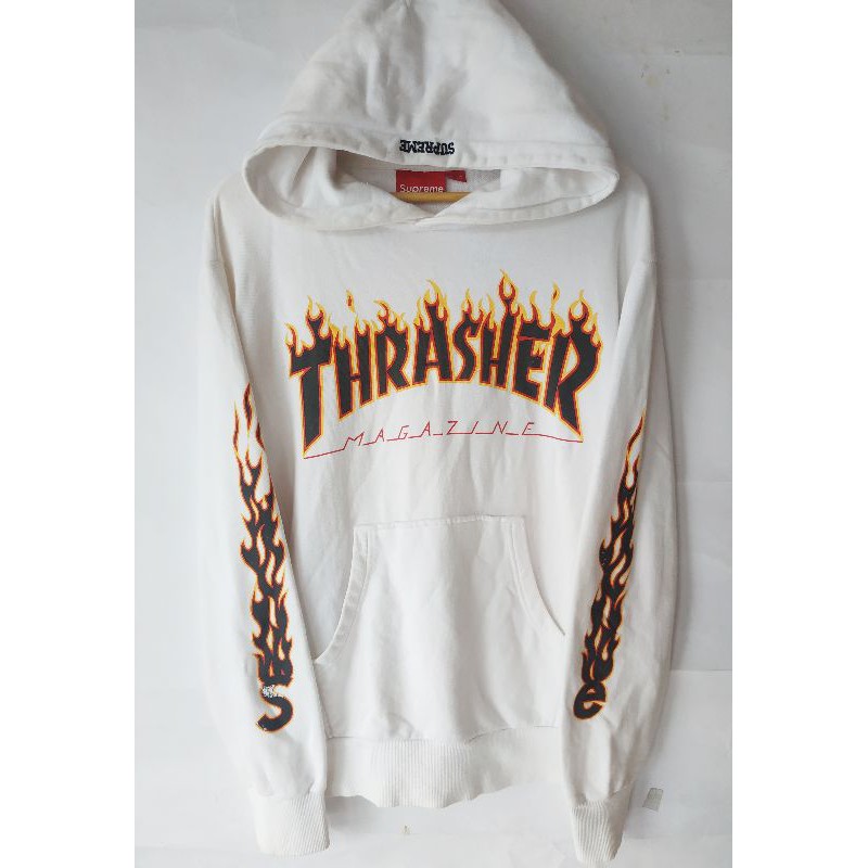 hoodie supreme x thrasher bekas second