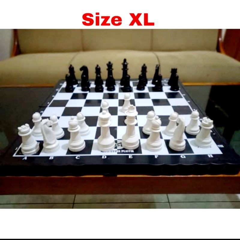 Permainan Catur Plastik Ukuran Besar XL-chess Board Games