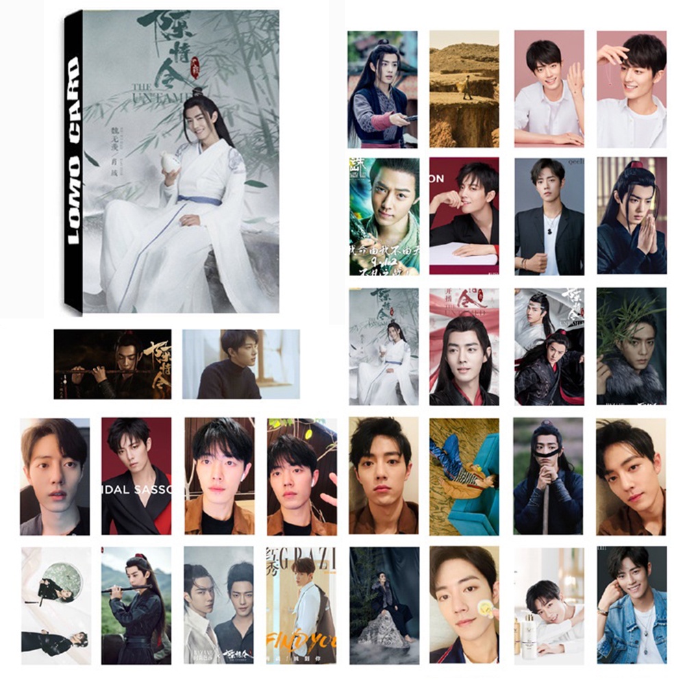 QUINTON 30 Sheets/Set Chen Qing Ling LOMO Card Fans Photocard Xiao Zhan Postcard Gift Mini Idol Star surroundings The Grand-Master Of Demonic Wang Yibo Message Card