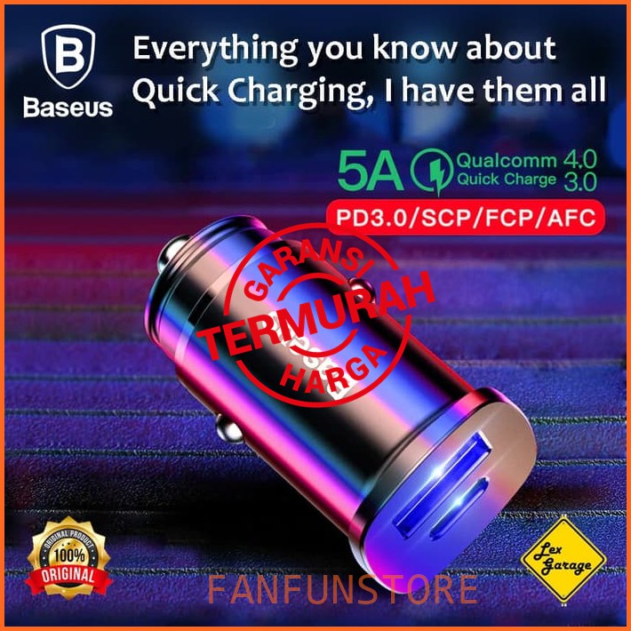 CAR CHARGER/CARGER MOBIL/CHARGER MOBIL/CAS MOBIL/BASEUS/QUICK CHARGE/FAST CHARGER