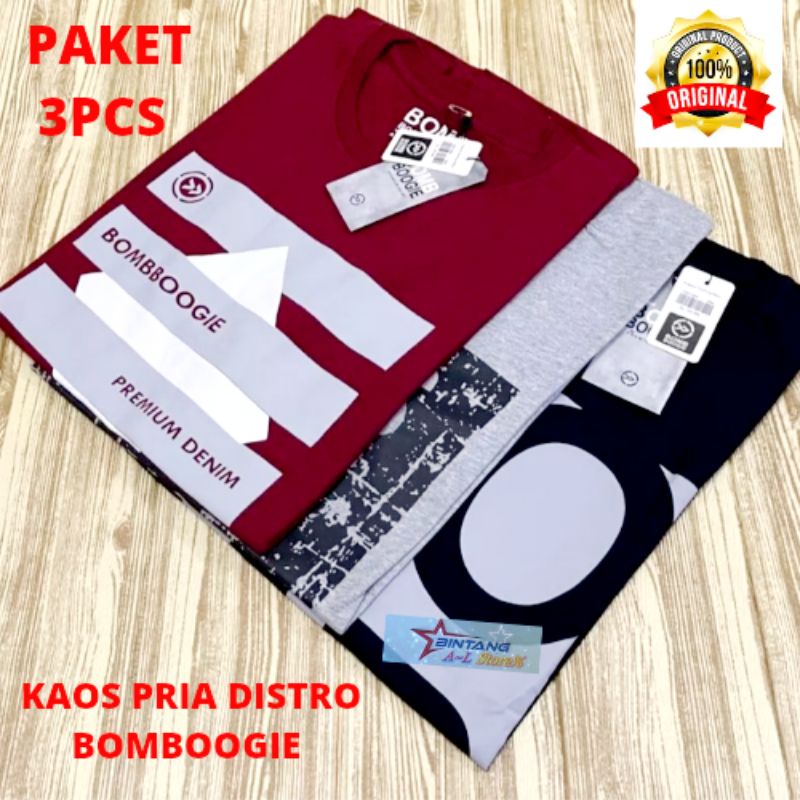 PROMO PAKET 100 3PCS KAOS BOMBOOGIE / KAOS BOMBOOGIE CAUPLE MITIF RANDOM ACAK / KAOS BOOMBOGIE Original Pria dan wanita /Kaos bombogie distro original /KAOS PRIA DISTRO / KAOS BRAND MATAHARI TERLARIS MOTIF RANDOM ACAK/ KAOS BOMBOOGIE TERLARIS 2021