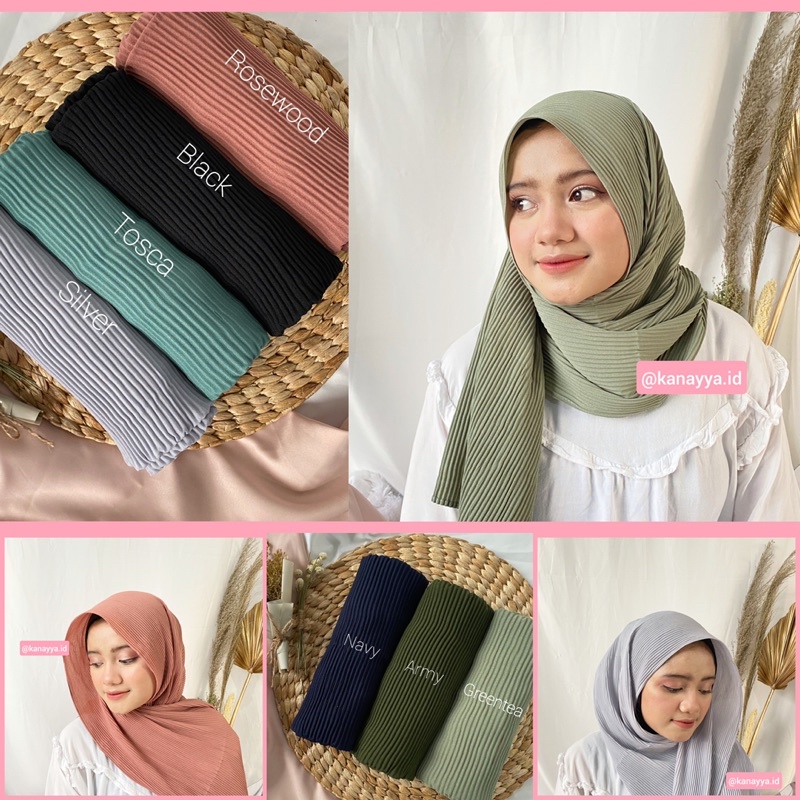 JILBAB PASHMINA FULL PLISKET DIAMOND | HIJAB PLISKET | Tanpa garis tengah