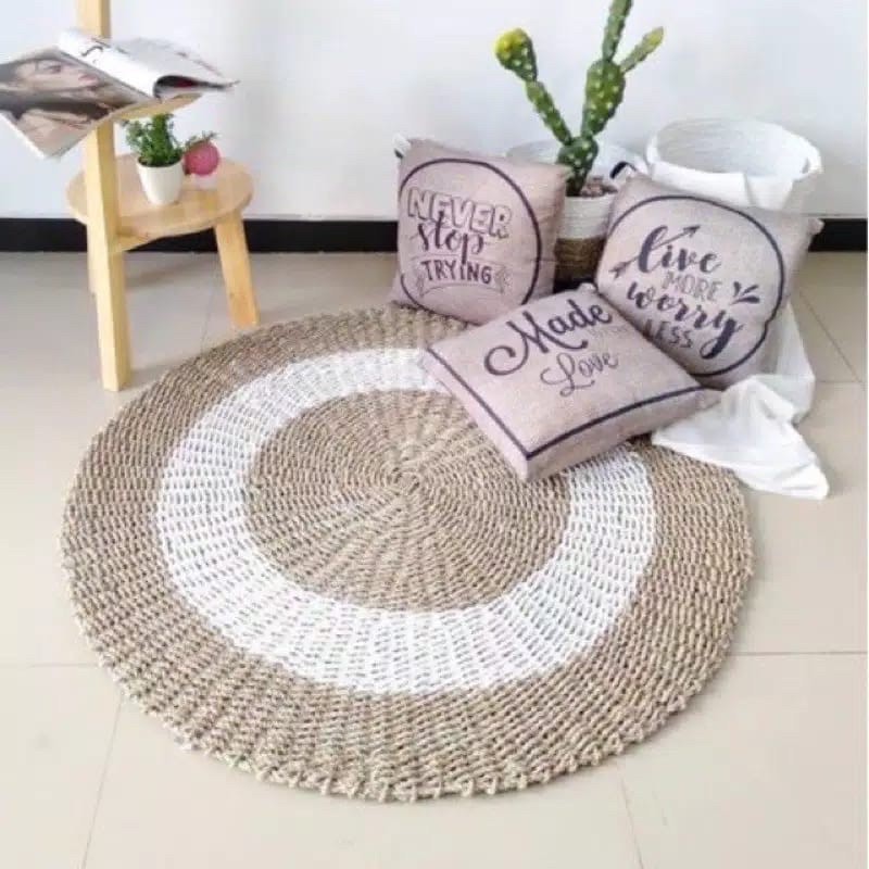 HOME DECOR / karpet rug seagrass donat krem