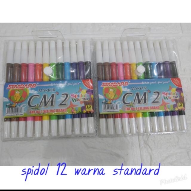 

Spidol 12 warna standard