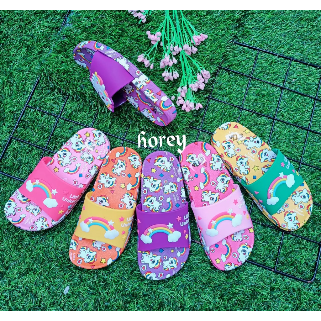 sandal slop anak little pony original import premium sofia