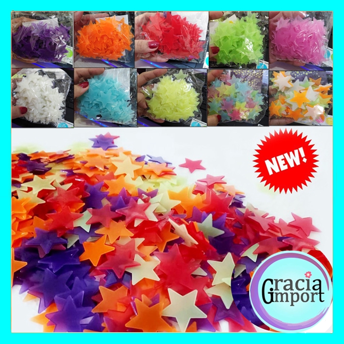 isi 100pcs Gracia HIASAN  DEKORASI BINTANG  STICKER 