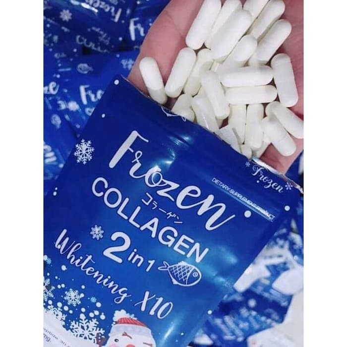 Frozen Collagen ORIGINAL Gluta 2in1 Whitening ORI ASLI Pemutih Frosen