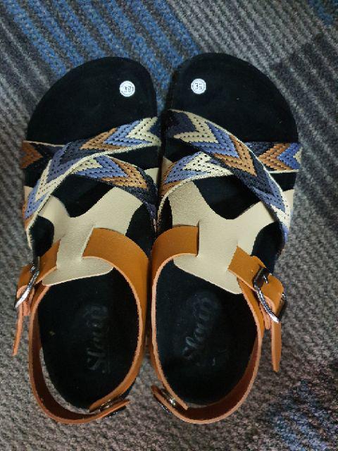 Sandal Tali Yuan Gradasi Coklat Mix Tali