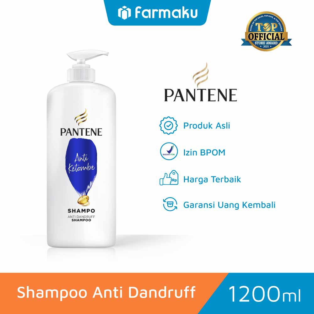 Promo Harga Pantene Shampoo Anti Dandruff 1200 ml - Shopee