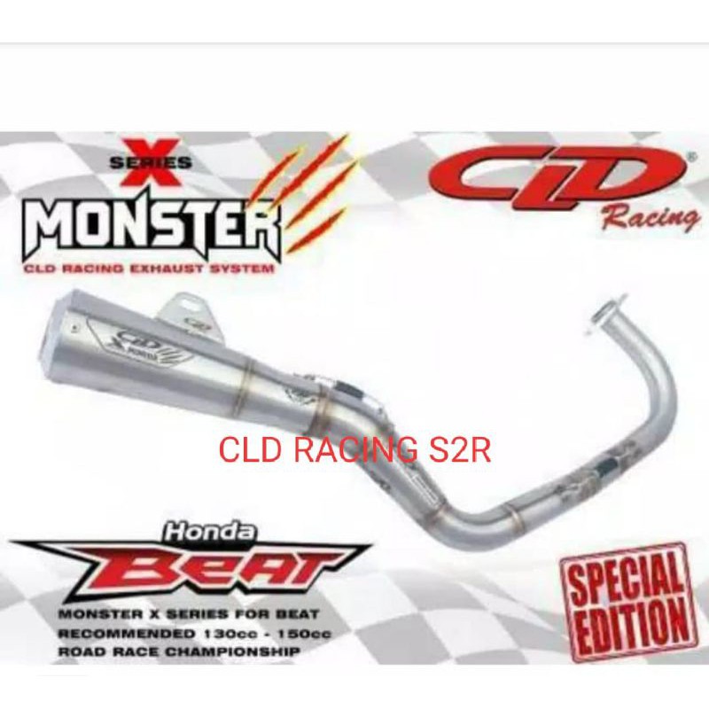 KNALPOT CLD RACING  BEAT KARBU/ BEAT Fi MONSTER X SERIES ORIGINAL