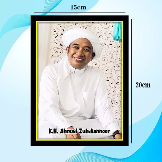 Bingkai pajangan hiasan dinding foto habaib dan ulama 15x20 cm 6R