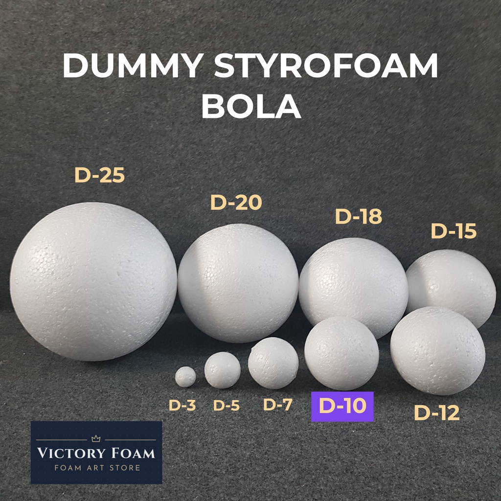 Dummy Styrofoam Bola Diameter 10cm