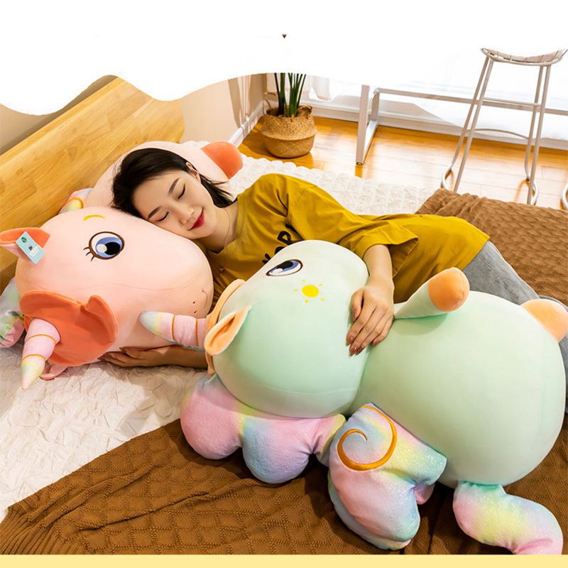 Unicorn Besar yang Dapat Dipeluk dengan Sayap Mainan Hewan Lembut Mewah