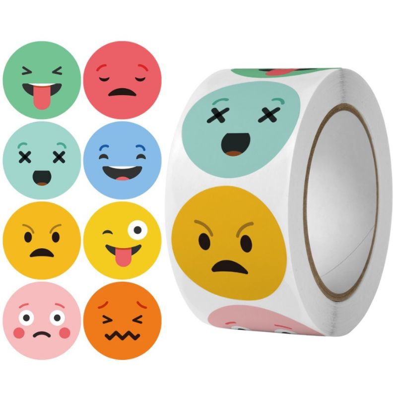 

10 pcs Stiker Ekspresi Emoticon Emo Emoji Smile Sticker
