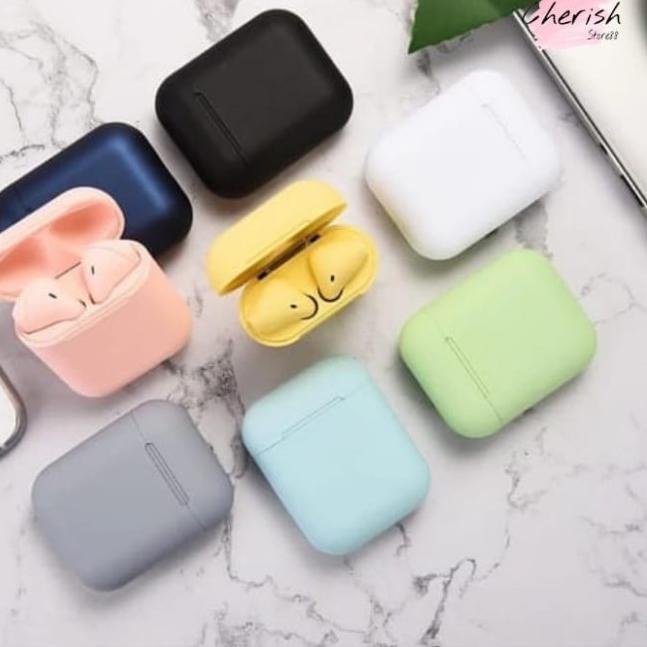 I12 MACARON TWS HEADSET HANDFREE EARPHONE BLUETOOTH WIRELESS - Hitam