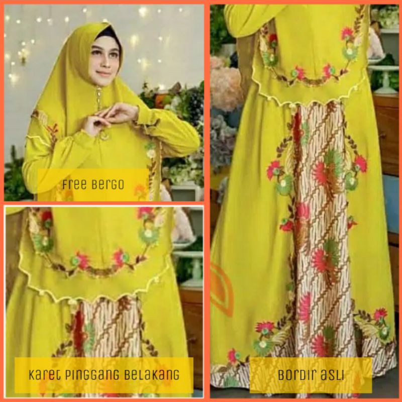 Baju Gamis Kekinian Terbaru Bju Lebaran 2022 baju Gamis Wanita Murah Bj Buslim Wanita Fashion Muslim