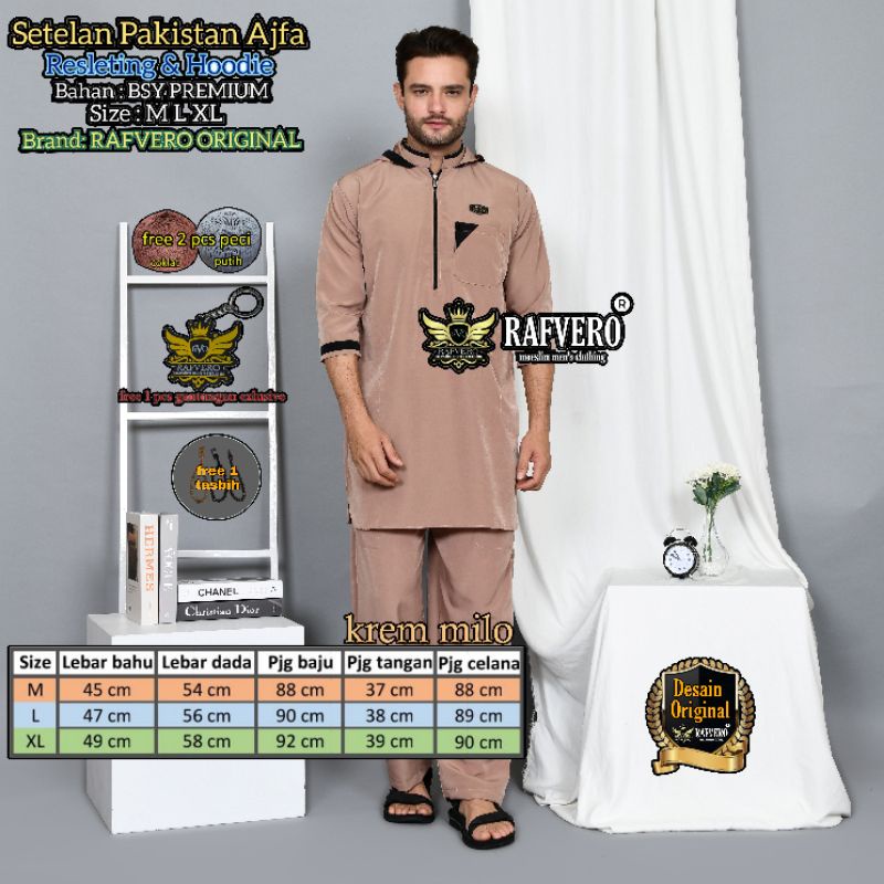 Setelan Pakistan AJFA ORIGINAL RAFVERO - Setelan Baju Muslim Pria