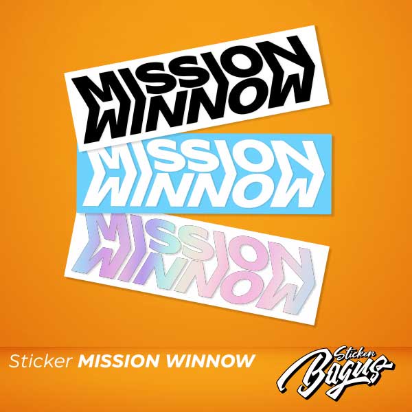 Sticker Helm MISSION WINNOW KYT AGV / Stiker MISSION WINNOW / Sticker Glossy Waterproof MISSION WINN