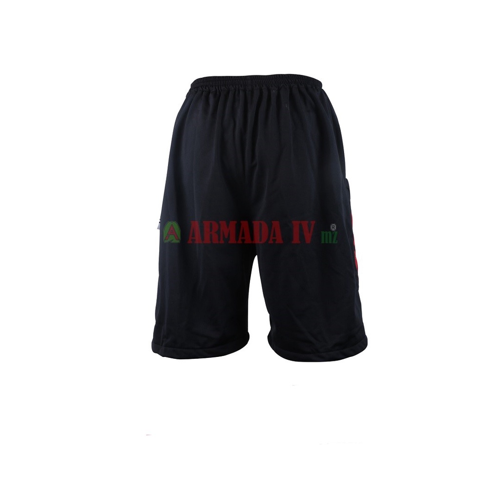 Celana Training Pendek Hitam Garis Merah