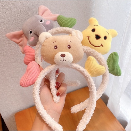 BANDO KOREA ANAK PEREMPUAN WANITA BANDANA BENTUK BEAR PITA MINI AKSESORIS RAMBUT FASHION IMPORT AK63