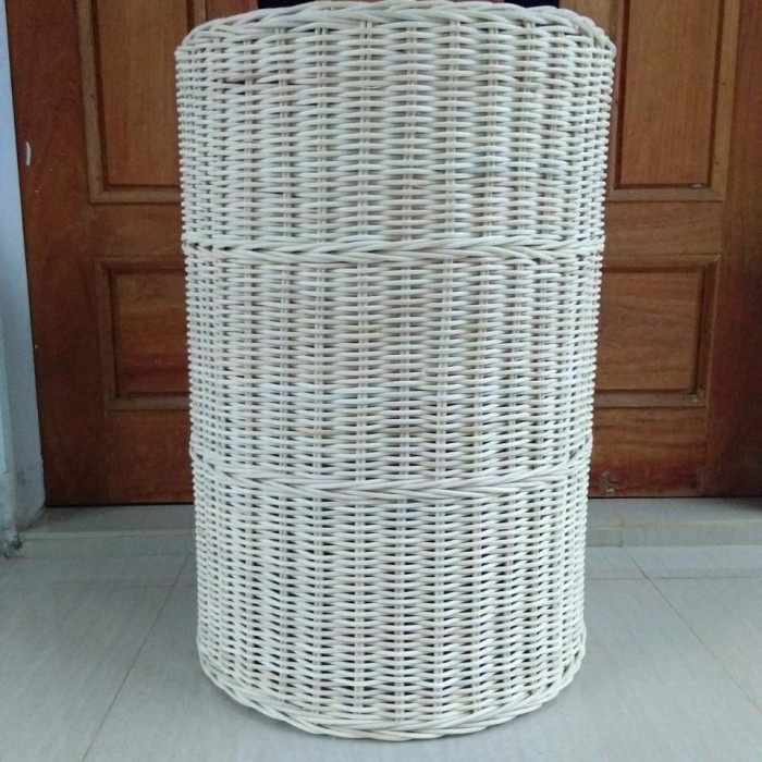 kursi rotan bulat kayu besar murah 40X40X60 CM