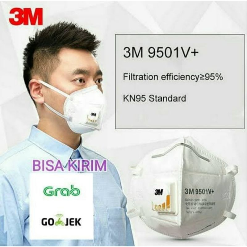 Kn95 9501v nyaman dipakai  3M n95 9501v+