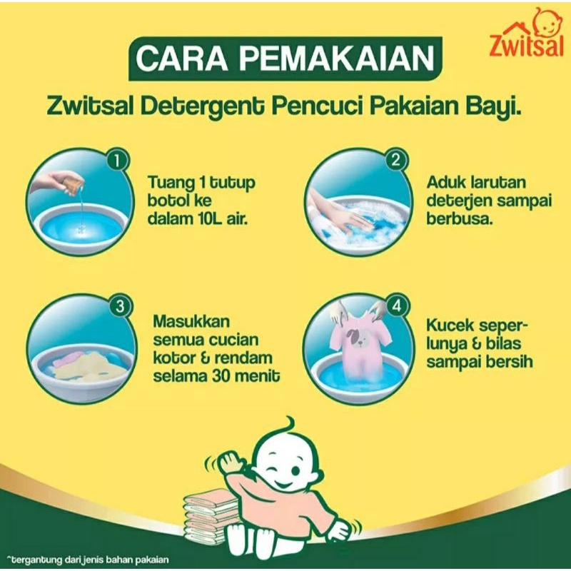 Zwitsal Baby Fabric Detergent 750 ml