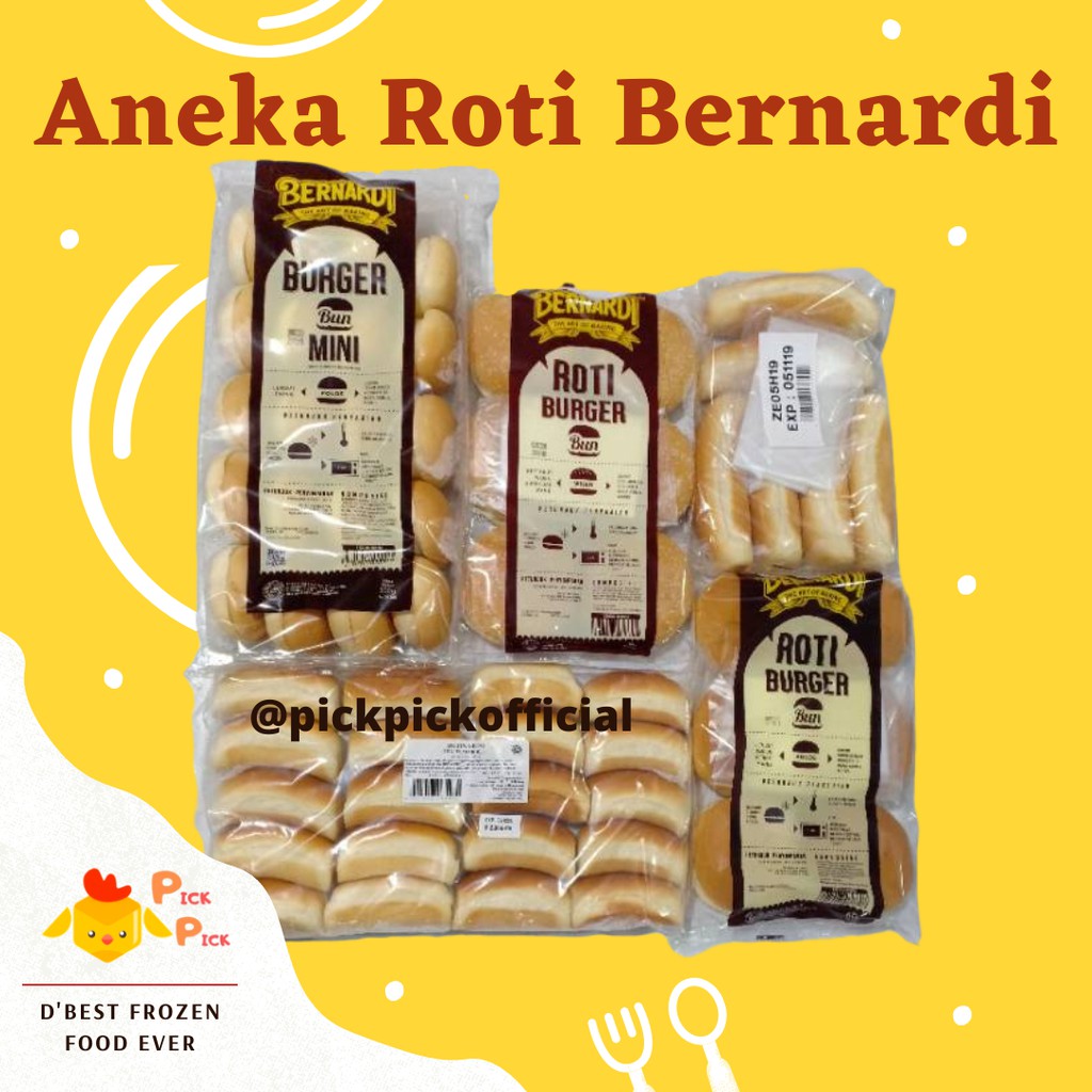 

Varian Roti Bernardi Burger atau Hotdog