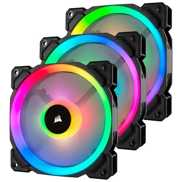 Corsair LL120 RGB 120mm LED PWM Fan - 3 Pack with Lighting Node PRO