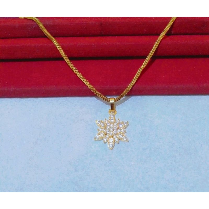 Kalung Dubay Arab Emas lapis / kalung  Wanita Perhiasan Emas lapis 18K