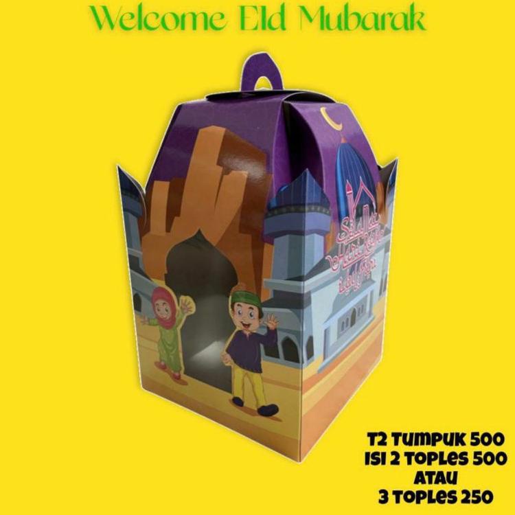 

Kardus kue kering lebaran multifungsi utk 2 toples 500 gr & / toples 250gr dos box parcel