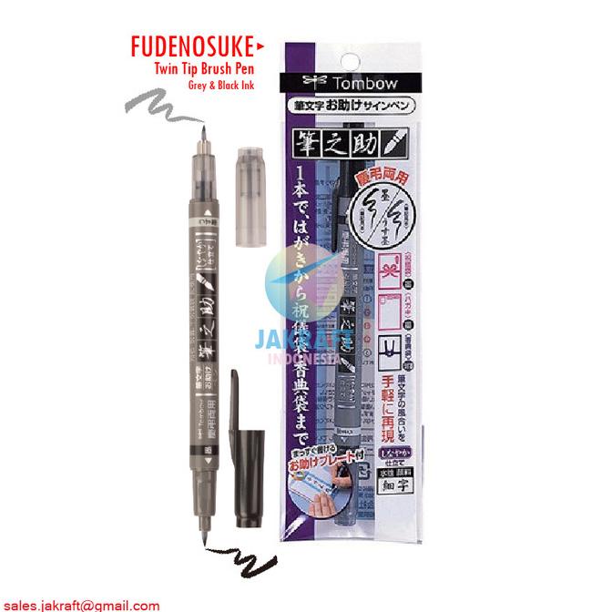 

[[COD]] TOMBOW Fudenosuke Dual Tip Brush Pen (Hitam Abu-abu) GCD-121 / WS-TBS TERBAIK Kode 881