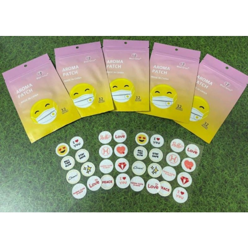 Stiker Masker kesehatan Aromatherapy isi varian isi 32pcs &amp; 60pcs/pack