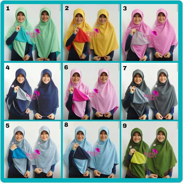 HOT SALE Jilbab  Segi Empat Bolbal Segi Empat Bolak Bali 