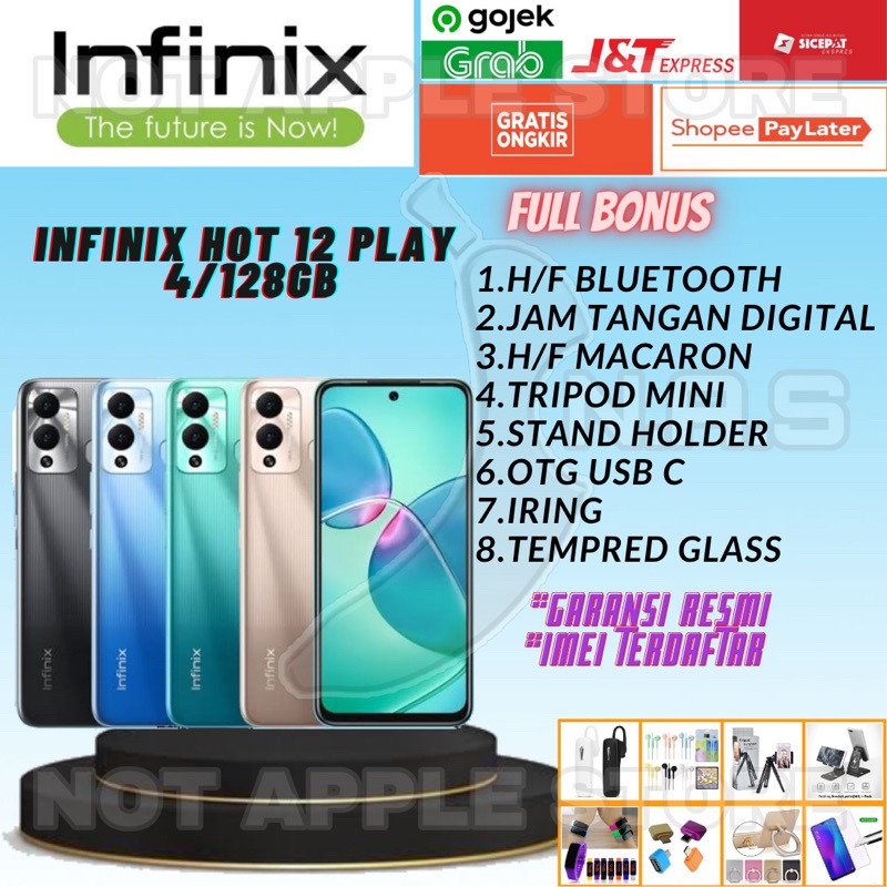 INFINIX HOT 12 PLAY 4/128GB NEW GARANSI RESMI