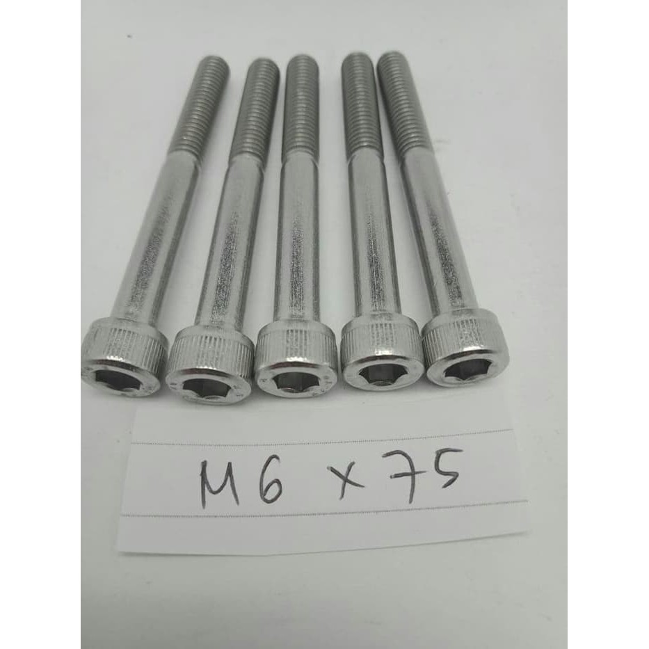 Baut L Stainless Steel M6 x 75mm Termurah