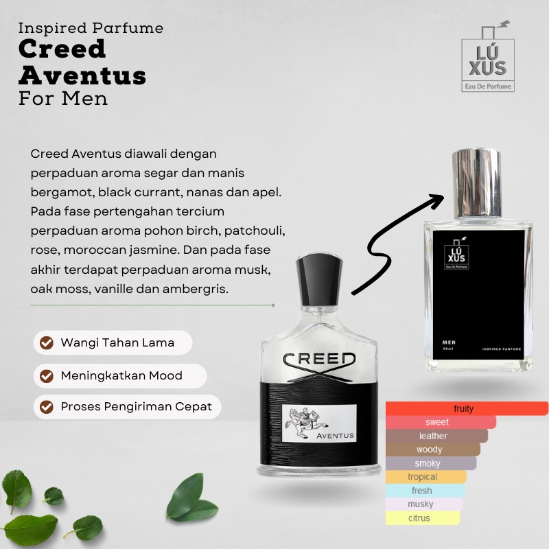 Luxus Parfume Aroma Creed Aventus Inspired Parfum Pria | Cowok | Laki-laki Parfums Minyak Wangi Taha