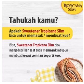 Tropicana Slim Sweetener Diabtx Isi 50 Sachet Ts Sweet tener Pemanis Gula Jagung Diabetes