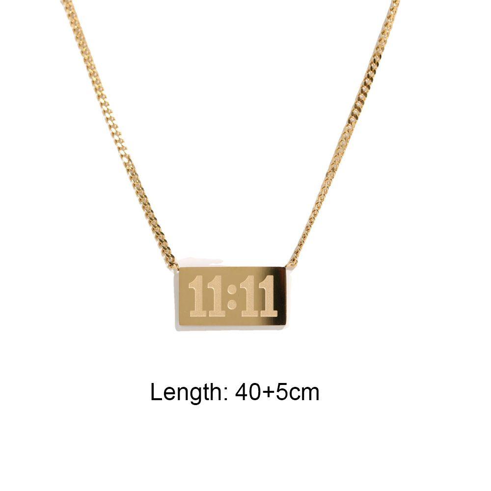 Solighter11:11 Perhiasan Fashion Kalung Titanium Steel