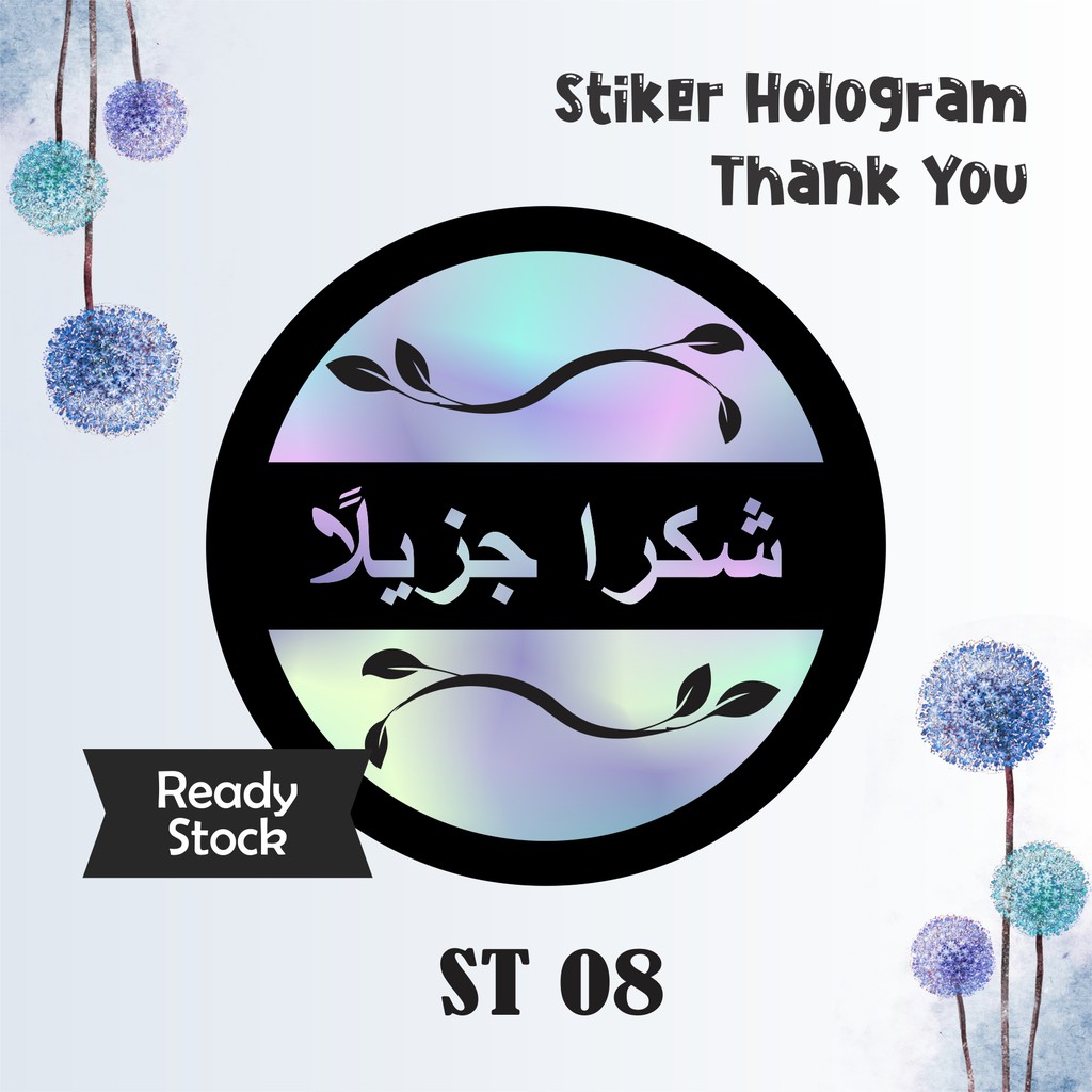 

STIKER LABEL THANK YOU HOLOGRAM BULAT MURAH ST 08