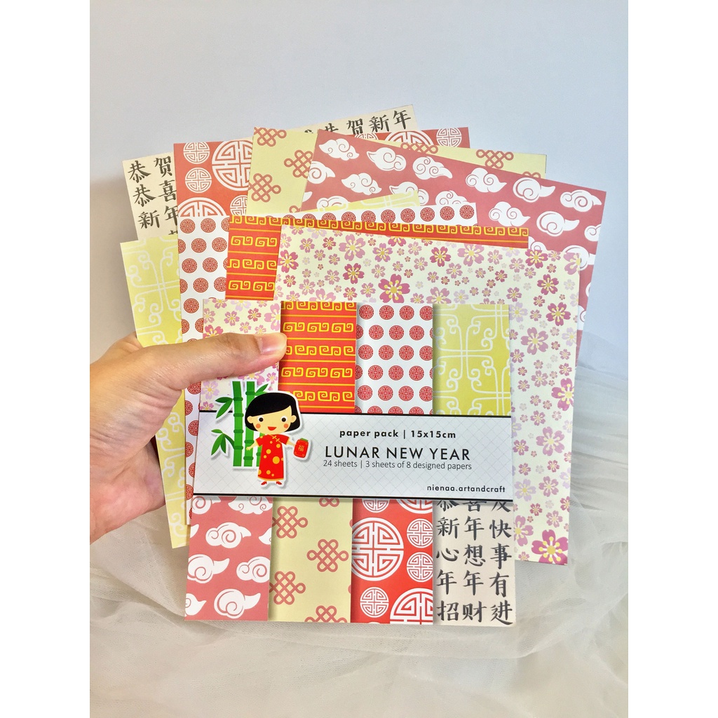 

Scrapbook Paper | Bahan Scrapbook Kertas Bujo Journaling 15x15cm | Chinese CNY