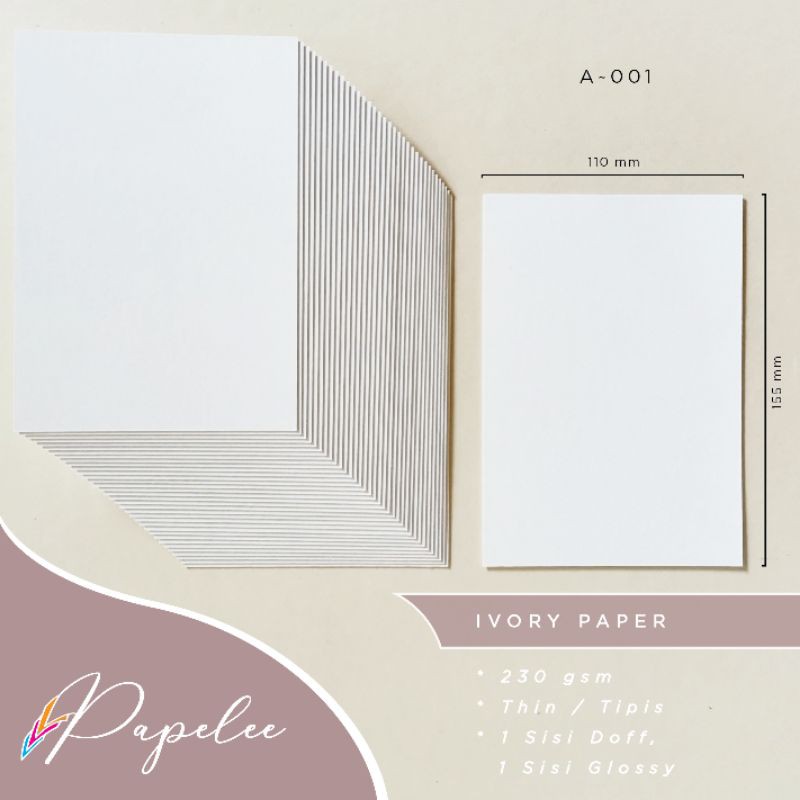 Jual Kertas Ivory 230gsm / Ivory Paper [20 lembar]