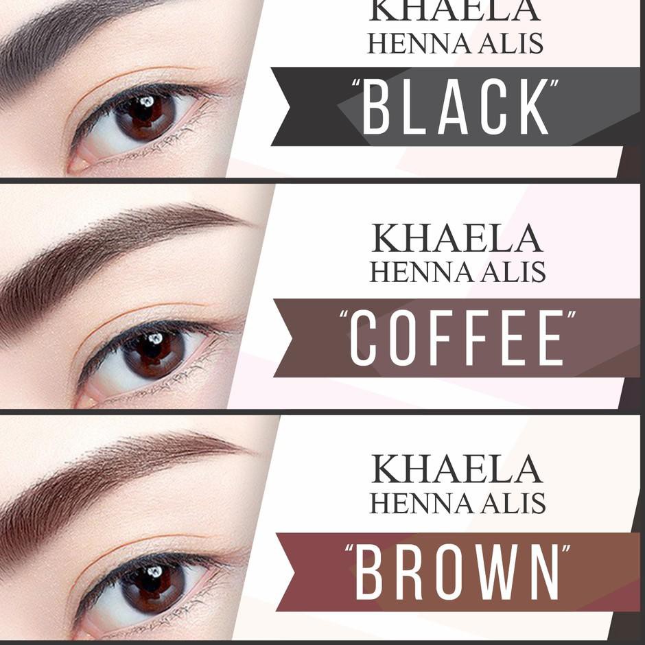 (TERBARU) HENNA ALIS  KHAELA ORIGINAL / EYEBROW HENNA / HENNA ALIS BROWN / HENNA ALIS BLACK ♦♥