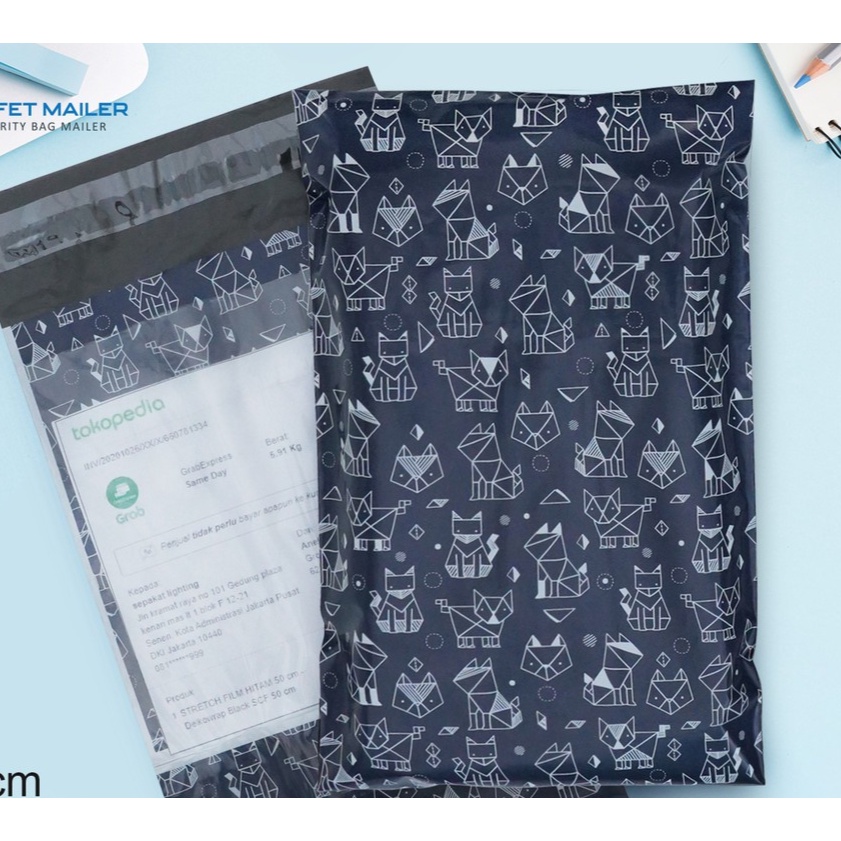 Polymailer | Plastik Packing | Plastik Packing Online | Motif Dog Origami