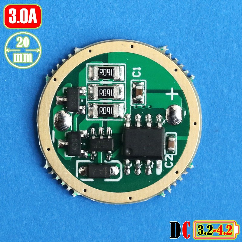 Driver Senter Led 20mm 3A Cree Osram SST Luminus IR T6 XML2 5 Plus 1 Mode